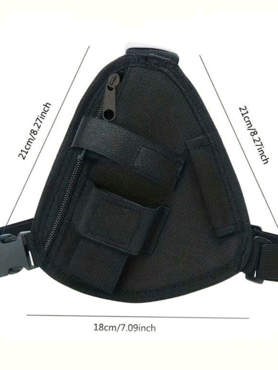 Sleek Black Nylon Crossbody with Pen Slot - Picture 5 of 5